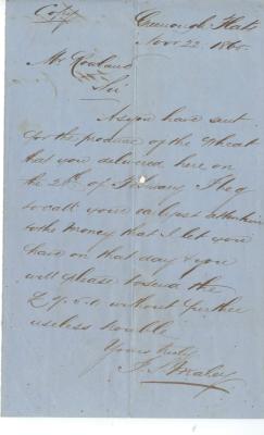 Letter to R. Rowland from J.S. Maley