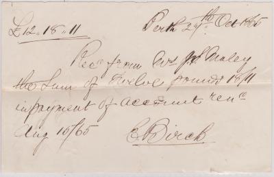 Receipt from E. Birch
