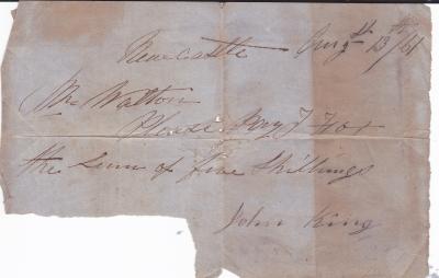 Promissory note from John King