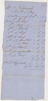 J. Richards' invoice for meat from John Fox