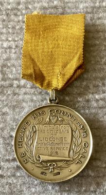 Welcome Home presentation medal from the Citizens of Lidcombe, 1919