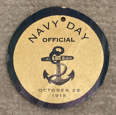 Navy Day 1918 Official fundraising collector's badge
