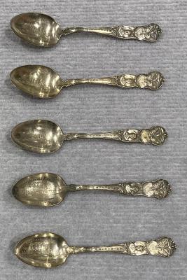 Spoons commemorating the visit of the U.S. Great White Fleet to Australia in 1908