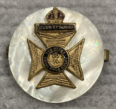 King's Royal Rifle Company mother of pearl sweetheart brooch
