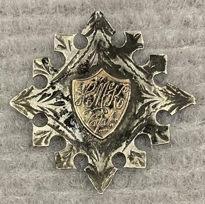 WWI era hallmarked, engraved silver and gold decorative fob named to Corporal H. McK
