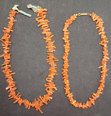 Handmade Necklace - Orange Branch Coral