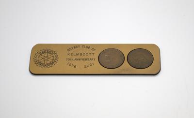 ROTARY CLUB OF KELMSCOTT 25TH ANNIVERSARY PENNY MOMENTO