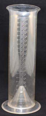 Rain Gauge, Cylindrical Clear Plastic
