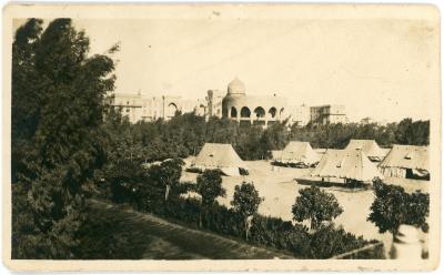 First World War Black & White Photograph of No.3 Auxiliary Hospital and Heliopolis Palace Hotel, Cairo