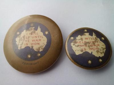 Fundraising Badge - "Help Until the War is Won"