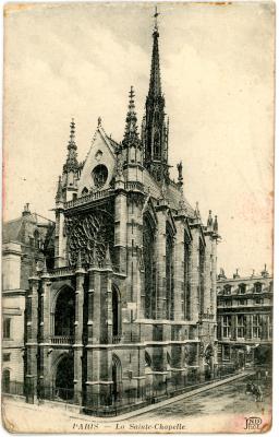 First World War Postcard ‘La Sainte-Chapelle’ sent from Pte. Edward Charles MOUCHEMORE, 6351