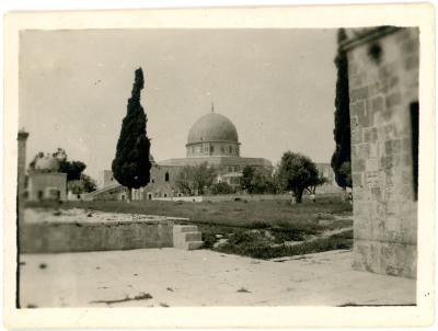 First World War Black and White Photographic Postcard of the Dome of the Rock