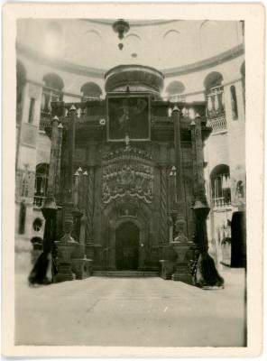 First World War Black and White Photographic Postcard of The Shrine at the Church the Holy Sepulcher