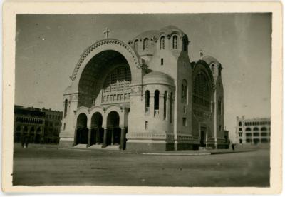 First World War Black and White Photographic Postcard of Our Lady Roman Catholic Church of Heliopolis