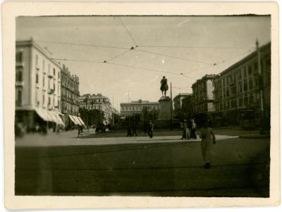 First World War Black and White Photographic Postcard of Mohammed Ali Square, Alexandria