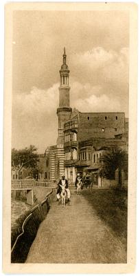 First World War Black and White Postcard of a Village Near Cairo