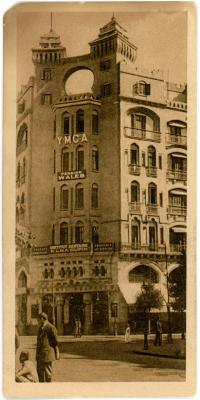 First World War Black and White Postcard of the Davies Bryan Buildings Cairo
