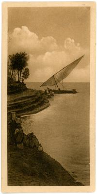 First World War Black and White Postcard of the River Nile at Cairo