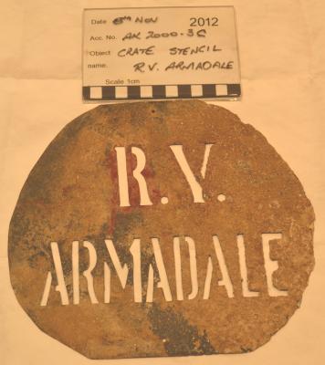 STENCIL, CRATE - R.V.ARMADALE