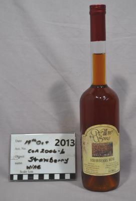 BOTTLE, GLASS - STRAWBERRY WINE WILLOW SPRINGS