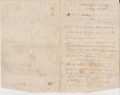 Letter from Walter Scott to J.S. Maley re errors