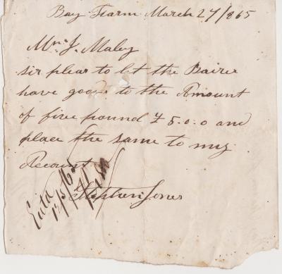 Promissory note from Stephen Jones