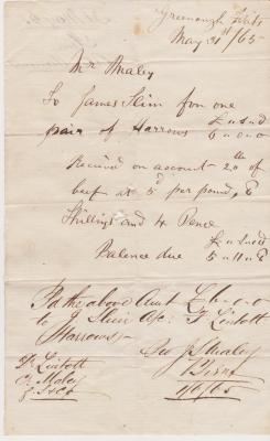 Invoice from F. Lintott