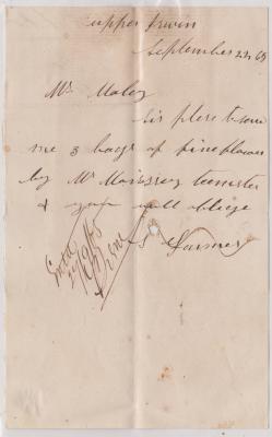 Order for flour from S. Farmer