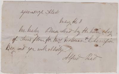 Order for flour from Alfred Pead