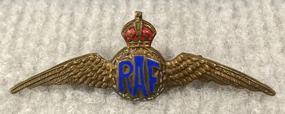 Royal Air Force gold tone and enamel sweetheart brooch - 3