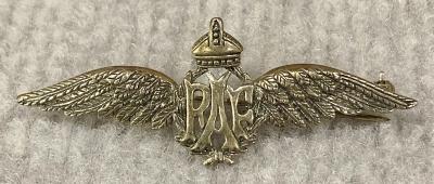 Royal Air Force silver tone sweetheart brooch - 1