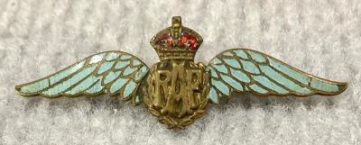 Royal Air Force pale blue enamel sweetheart brooch