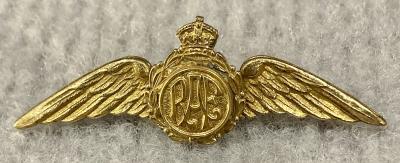 Royal Air Force gold filled sterling silver sweetheart brooch