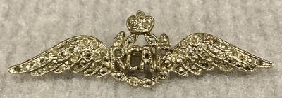 Royal Canadian Air Force silver tone diamonte sweetheart brooch