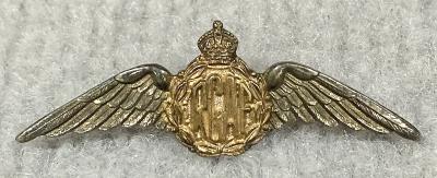 Royal Canadian Air Force gold filled sterling silver sweetheart brooch 