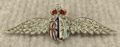 Royal Australian Air Force diamonte and enamel sweetheart brooch