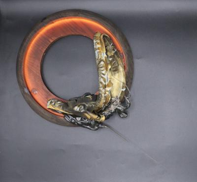 CLOCK, WALL - 'QUARTZ NO 0', FIRE DAMAGED
