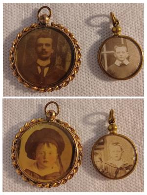 Family Photo Pendants - G W Thirlwell & W Thirlwell