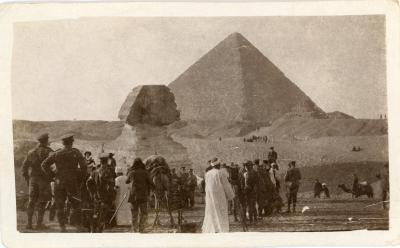 First World War Photograph of the Great Sphinx & Pyramid of Giza