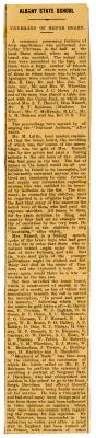 Albany Advertiser Newspaper Article of Albany State School ‘Unveiling of Honor Board’