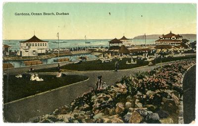 First World War Postcard ‘Ocean Beach, Durban’ sent to Miss Vera VERGE