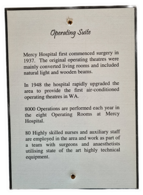 Woodblock-print of description of the Operating Suite 