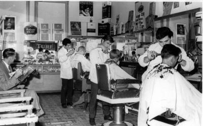 BARBER'S SHOP INTERIOR, STIRING TERRACE, ALBANY C1965