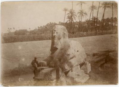 First World War Photograph of the Alabaster Sphinx of Memphis, Egypt