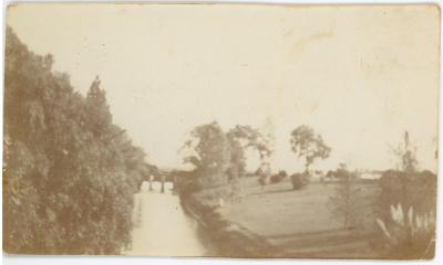 First World War Photograph of Barrage Gardens & Waterway 