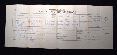 Marriage Certificate of Charles Frederick JACKMAN and Betty MILNE, 12 April 1947