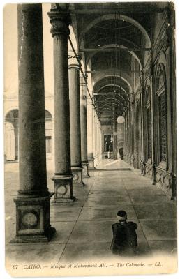 First World War Postcard of the ‘Courtyard of the Mosque of Mohammad Ali’, Cairo