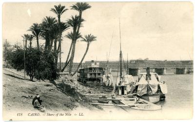 First World War Postcard of ‘The Shore of The Nile’, Cairo