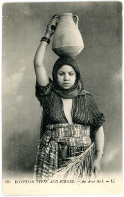First World War Postcard of ‘Egyptian Types and Scenes - Arab Girl’, Egypt