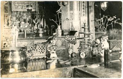 First World War Postcard of Inside of a Temple